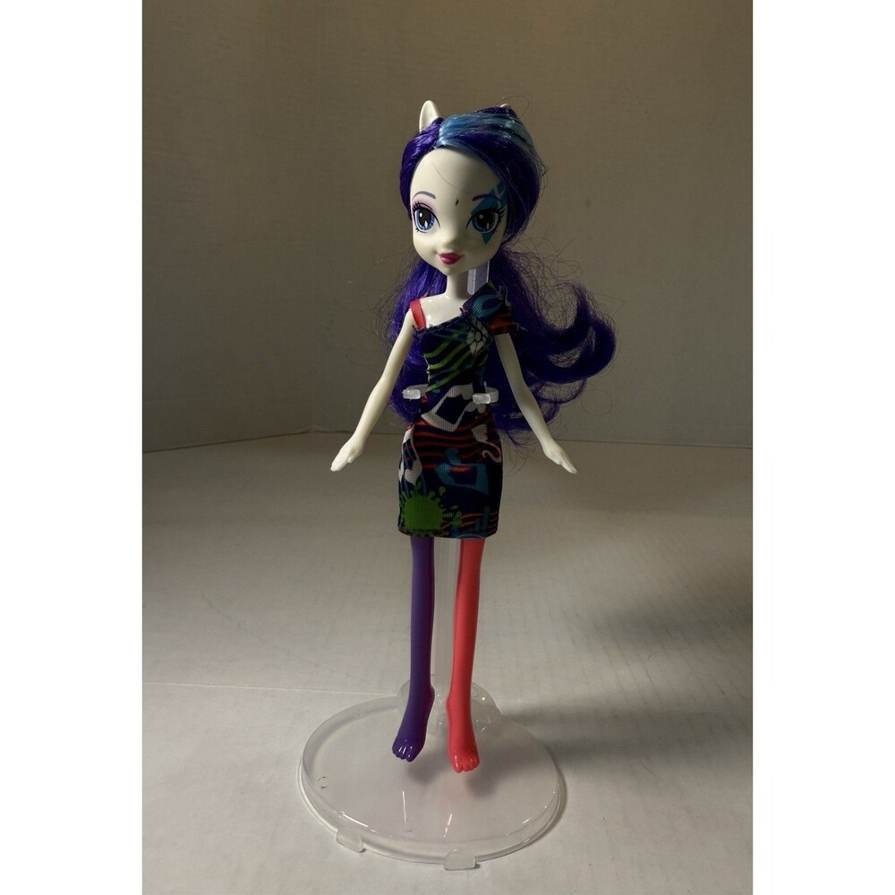 My Little Pony Equestria Girl Rarity Doll Rainbow Rocker Diamond 2013 & Stand‎